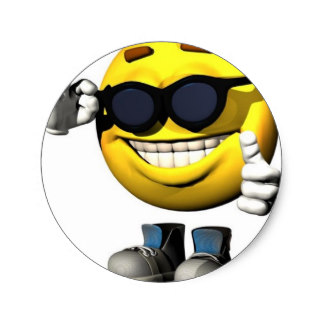Cool Smiley Faces Stickers, Cool Smiley Faces Custom Sticker Designs