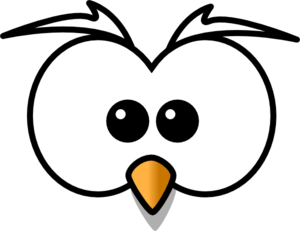 Owl Eyes Outline Clipart