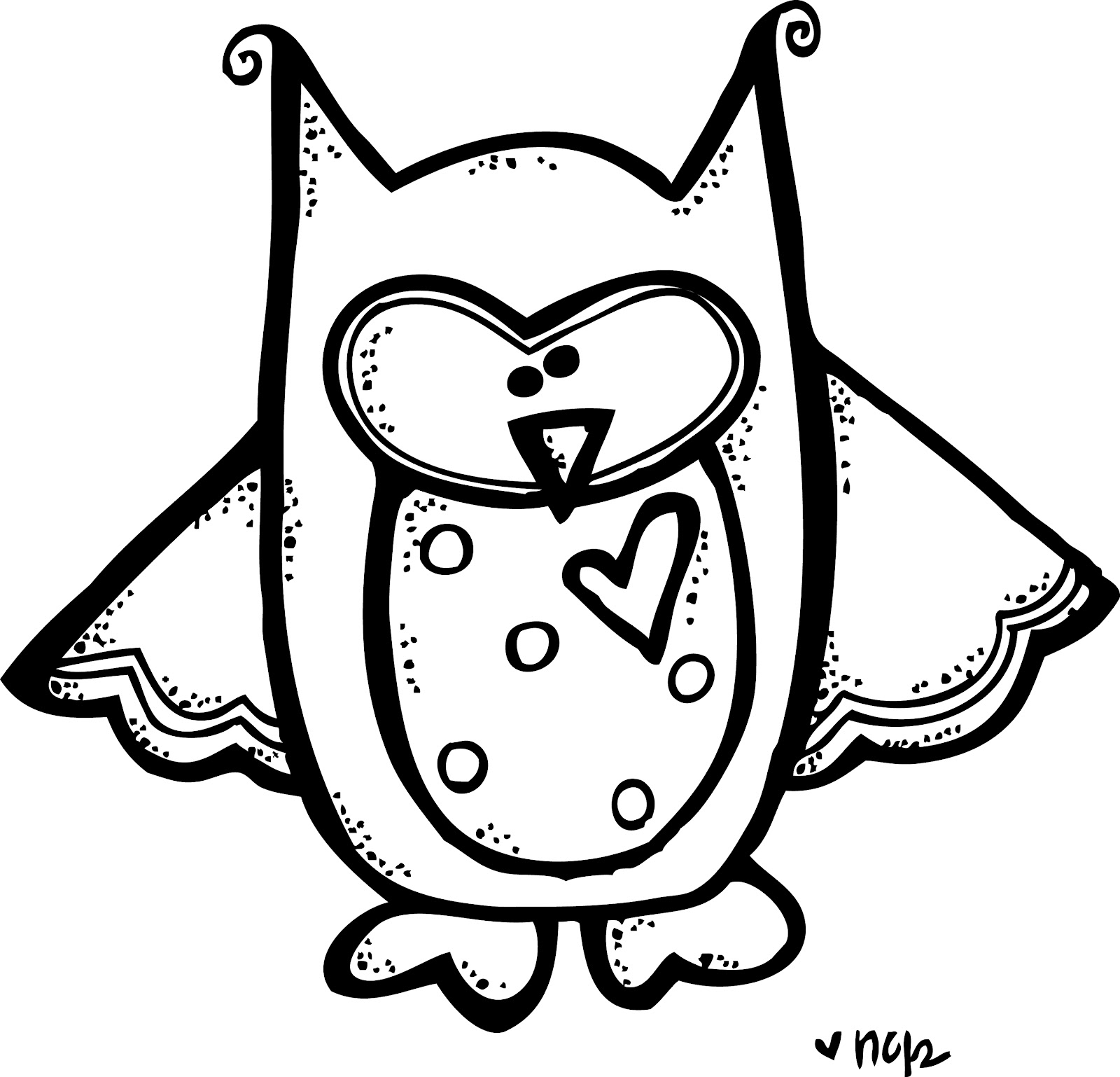 Owl Clipart Black and White craft projects, Black and White ...