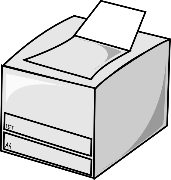 Laser Printer clip art Free vector in Open office drawing svg ...