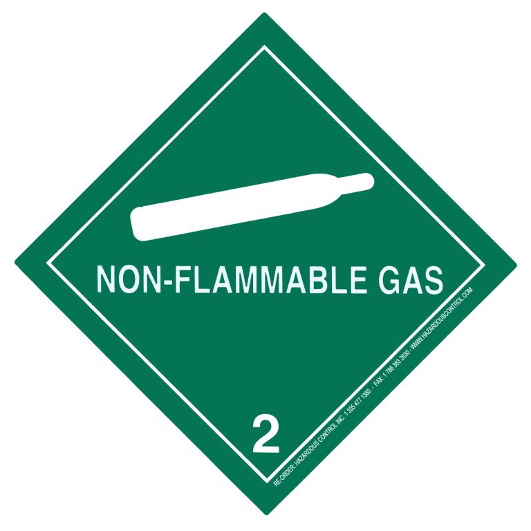 Hazardous Control :: DOT Hazmat Labels :: Class 2.2 Hazmat Label ...