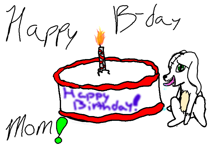 Heppy birthday mom :3 - Slimber.com: Drawing and Painting Online
