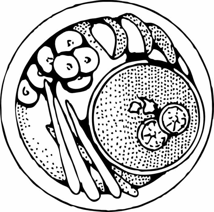 Food Clipart Black And White Free