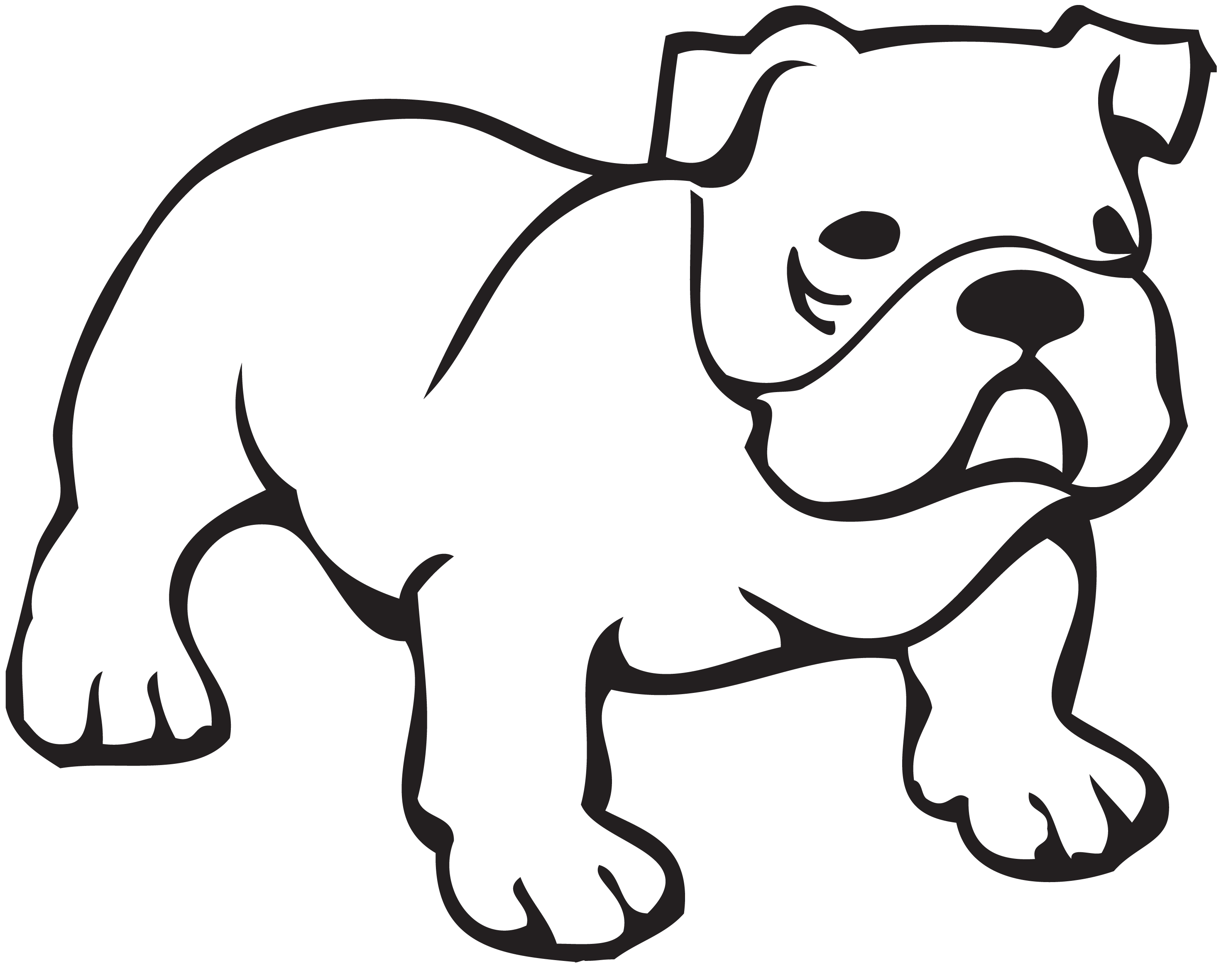 Bulldog puppy clipart