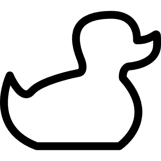 Baby duck toy outline Icons | Free Download