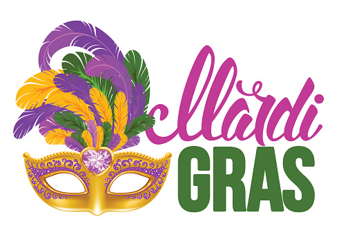 Silhouette Of Beautiful Mardi Gras Masks Clip Art, Vector Images ...
