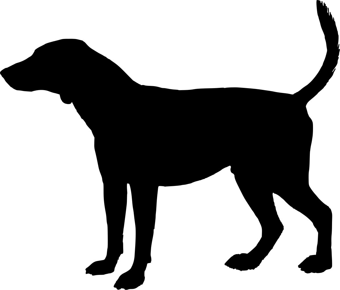 Hound head clipart silhouette