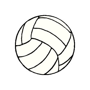 Netball clipart black and white