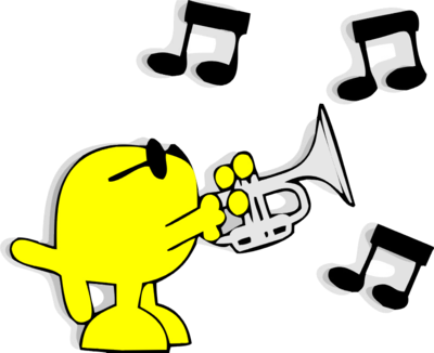 Clip art picture of trumpet clipart image #37359