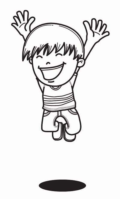 Animated Boy Jumping Clipart
