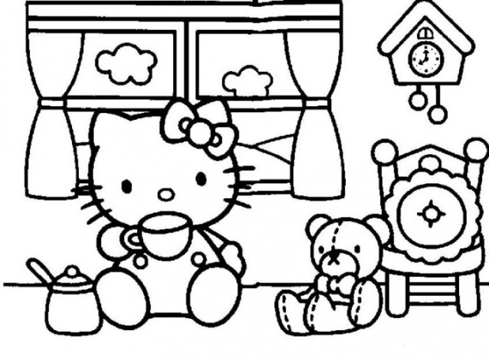 Mermaid Hello Kitty Coloring Page | Hagio Graphic