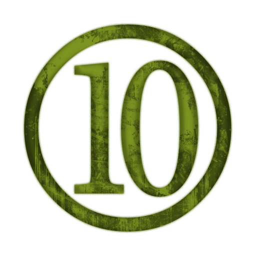 Clear Number Ten Icon #071639 » Icons Etc