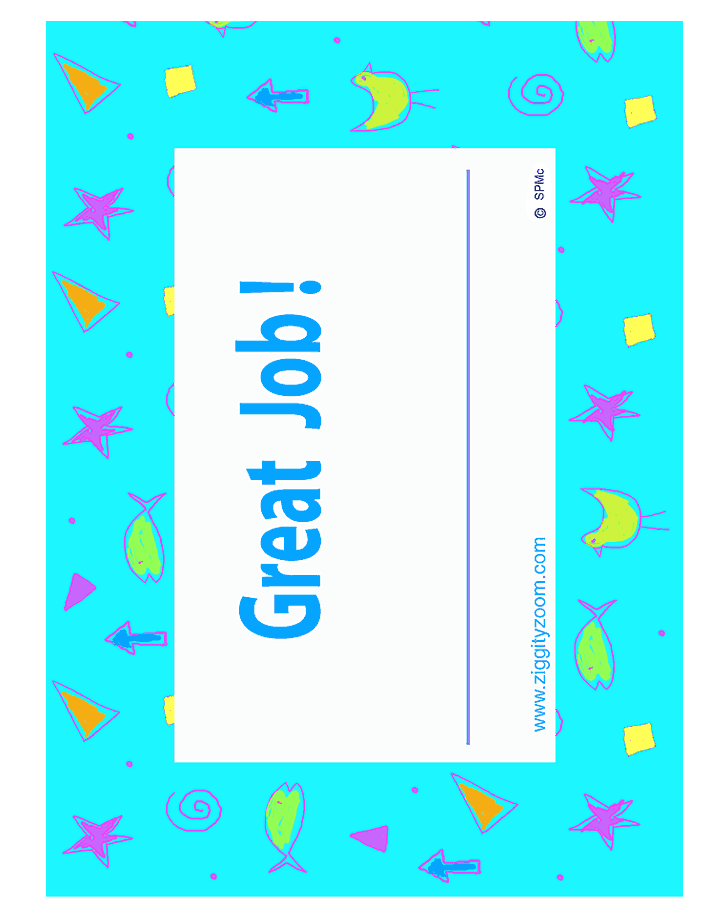 Printable Great Job Certificate to Reward Kids