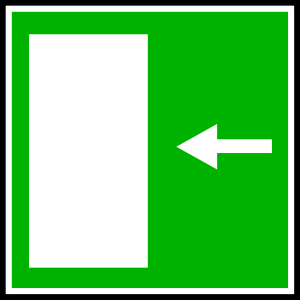Emergency Exit Sign 3 clip art - vector clip art online, royalty ...
