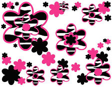 HOT PINK ZEBRA PRINT ROOM DECOR in Home & Garden