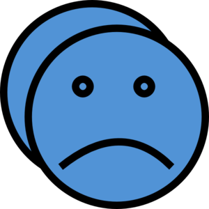 Blue Sad Face clip art - vector clip art online, royalty free ...