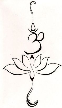 Lotus flower and Om symbol | Art