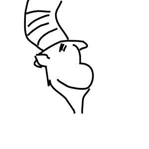 Cat in the hat hat outline