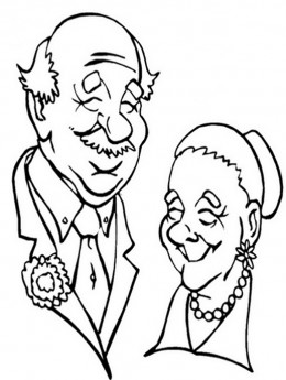 Happy Grandparents Day Coloring Page Super