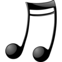Two Connected Happy Eighth Notes Clipart Royalty ...