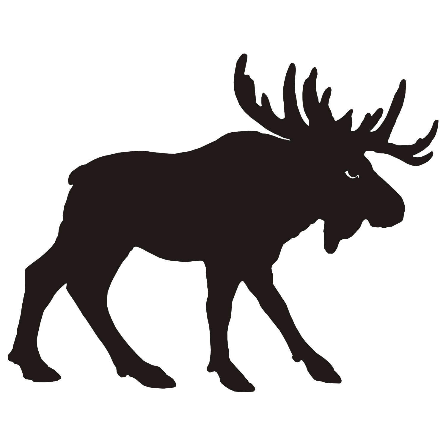 Moose Silhouette Vector Free - ClipArt Best