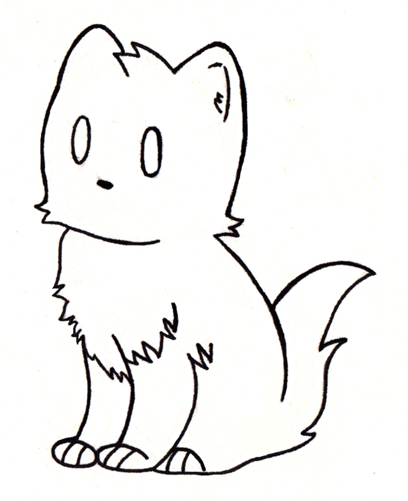 Simple Cute Cat Drawing - ClipArt Best