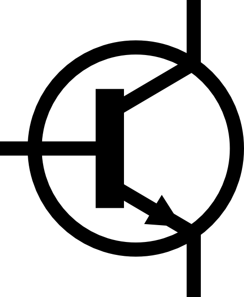 Npn Transistor Symbol clip art Free Vector