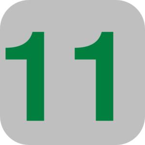 Number 11 Grey Flat Icon Clip Art - vector clip art ...