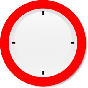 No Hands Modern Clock Clip Art - vector clip art ...