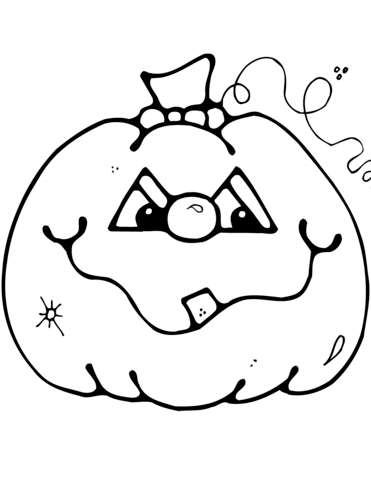 Jack-o'-lantern coloring page | Free Printable Coloring Pages