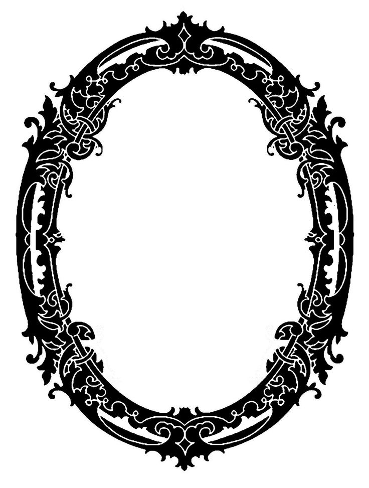 Oval outline border clipart