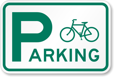 Bicycle Parking Signs - Durable, aluminum signs