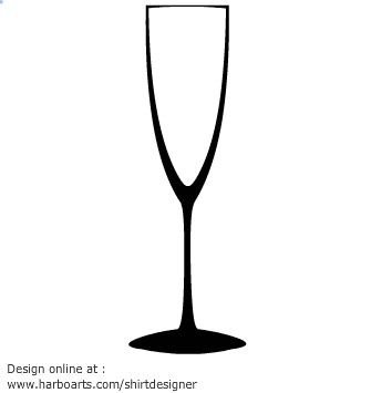Download : Champagne Glass Ouline - Vector Graphic