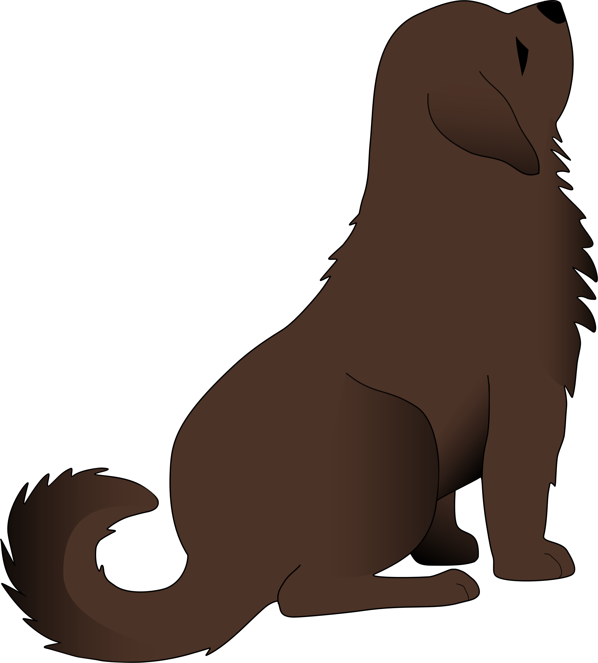 Clipart - Brown dog