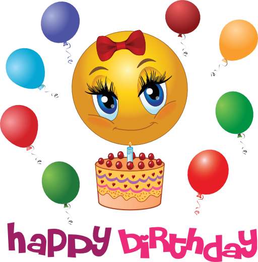 Girl Birthday Smiley Emoticon Clipart Royalty Free ...