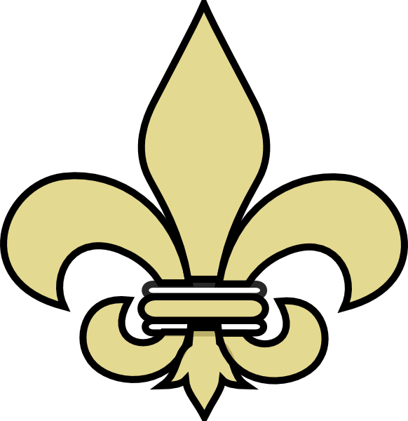Fleur De Lis Gold With Black Clip Art - vector clip ...