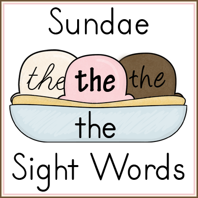 Sight Word Sundaes Printable