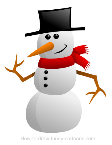 Funny Snowman Cartoon Clipart