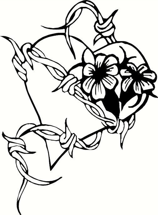 Vinyls, The flowers and Heart with rose