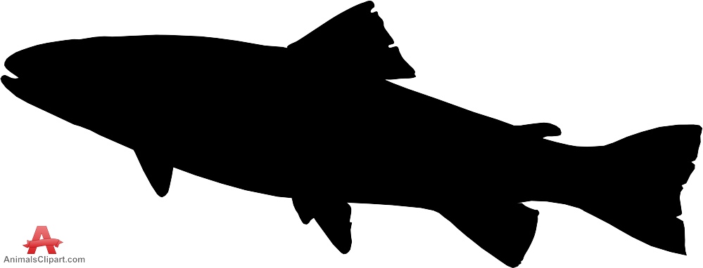 Trout Fish Silhouette | Free Clipart Design Download