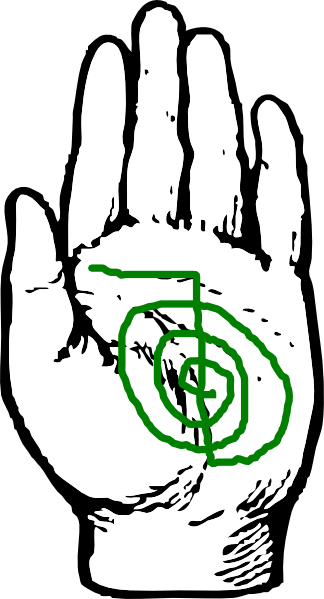 Healing Hand With Reiki Symbol Clip Art - vector clip ...