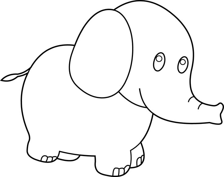 Elephant Outline | Easy Elephant ...