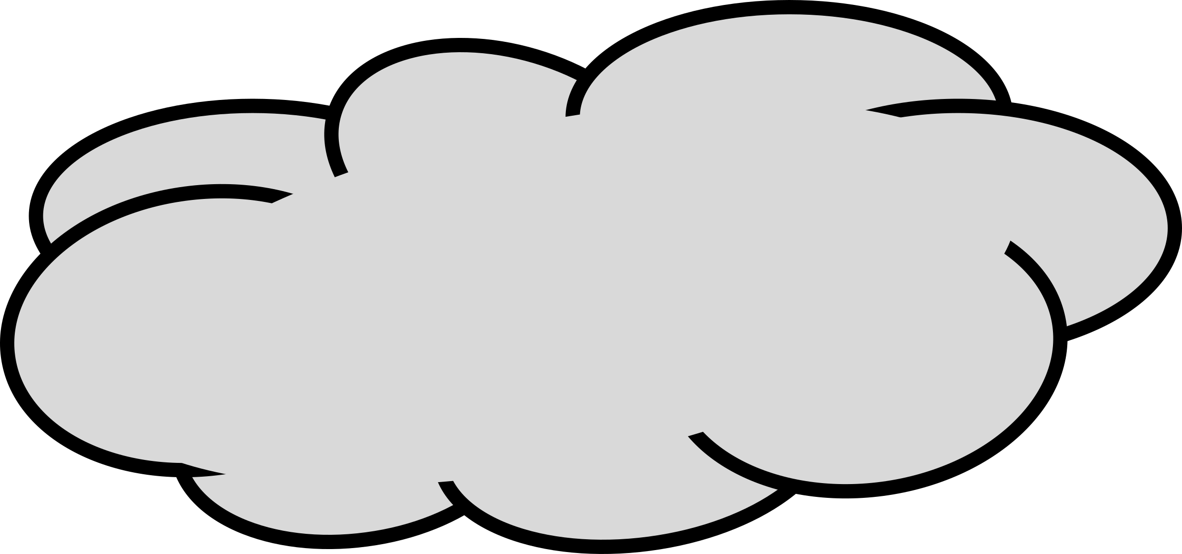 Grey cloud clipart