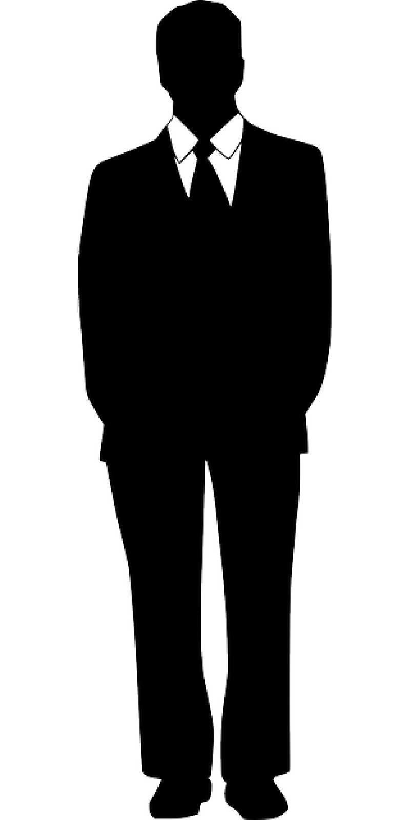 Pics Photos Silhouette Of A Man In Suit And Tie Presentation ...