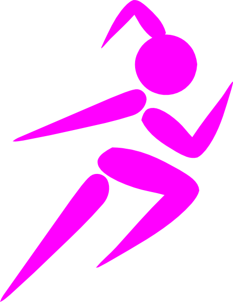 Cartoon Girl Running Clipart