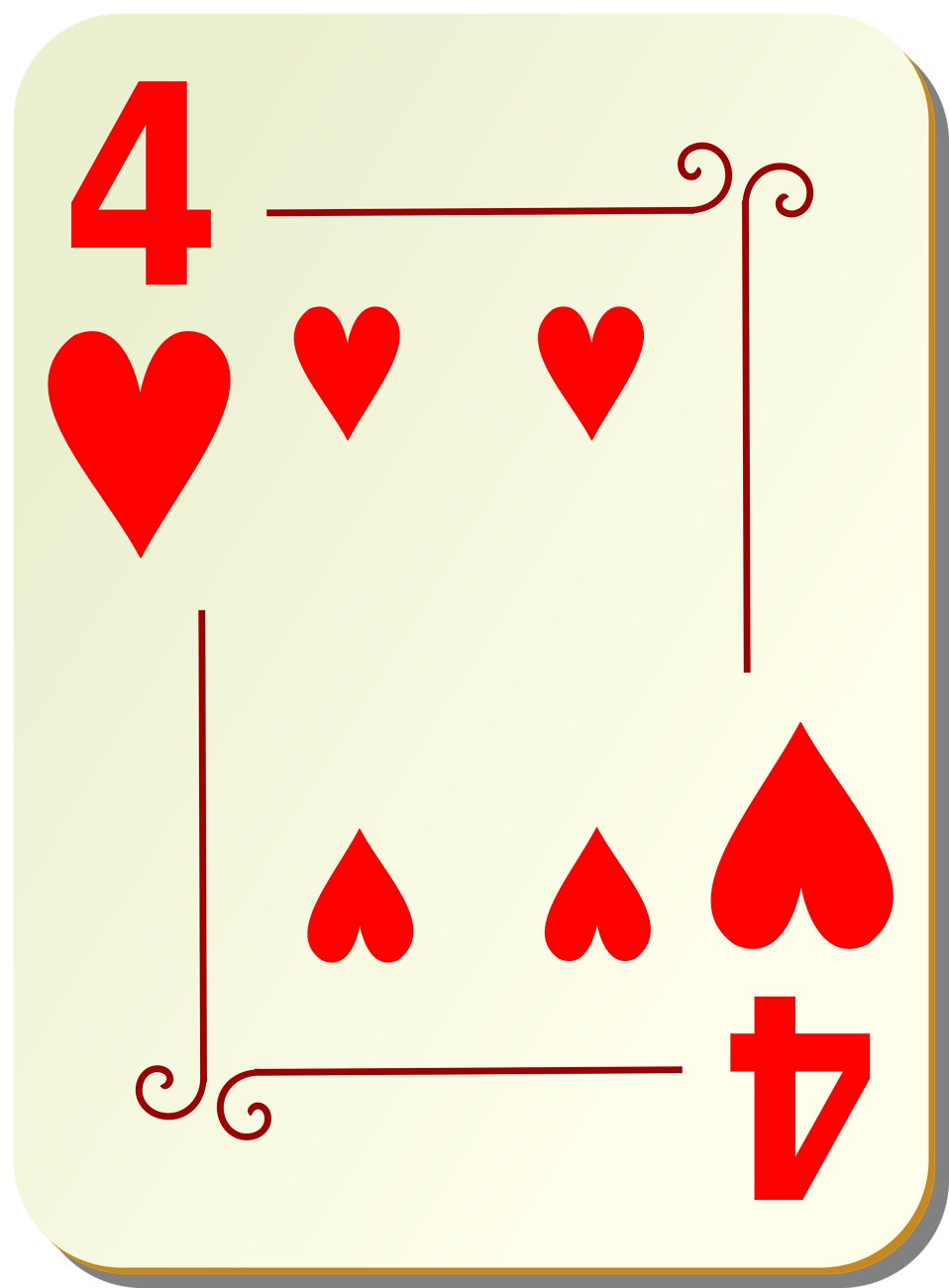 Playing Cards | Free Stock Photo | Illustration of a Four of ...