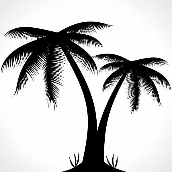 Palm Tree Silhouette Clip Art