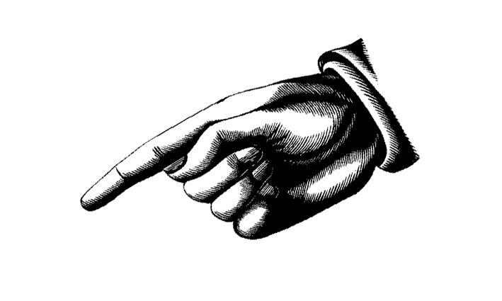 Finger pointing down clipart
