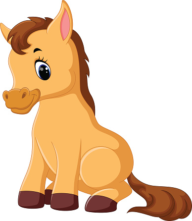 Background Of The Standing Horse Clip Art, Vector Images ...