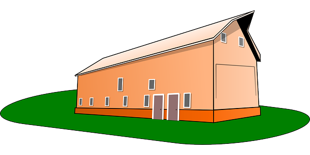 BUILDING, CARTOON, BARN, FARM, ORANGE, WINDOWS, DOORS - Public ...